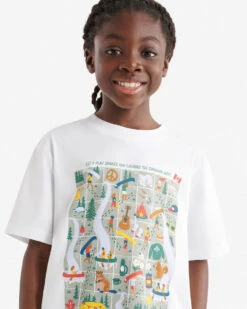 Kids Beaver Canoe Snakes And Ladders T-Shirt -Roots Sale Store 29020804 010 c
