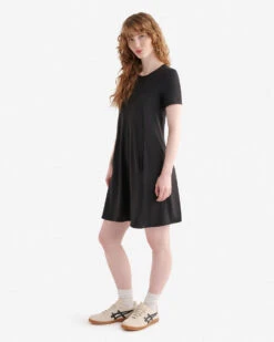 Renew Knit Short Sleeve Mini Dress -Roots Sale Store 38130459 001 c