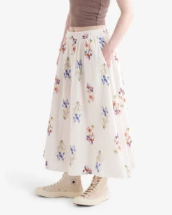 Isla Cotton Gauze Print Skirt -Roots Sale Store 38130472 Y99 c