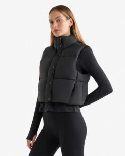 Roots Down Puffer Crop Vest -Roots Sale Store 38140247 001 c