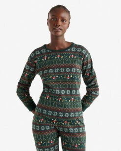 Womens Holiday Pajama Top