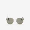 Womens Metal Round Modified Sunglasses