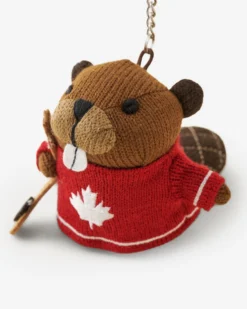 Hockey Beaver Keychain -Roots Sale Store 45040456 J25 c